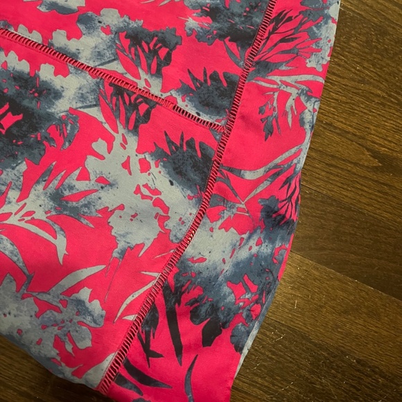 Banana Republic Pink & Blue Floral A Line Midi Skirt - Picture 3 of 5
